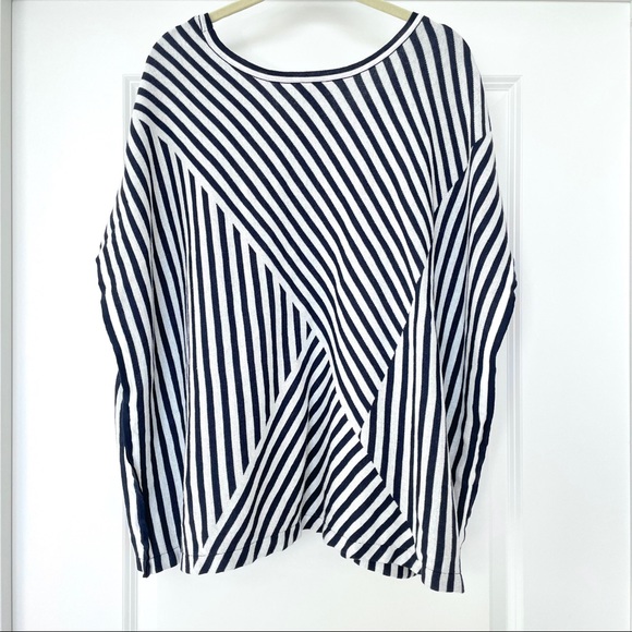 CAbi Oversized Shawl Sweater - Striped - Picture 2 of 6